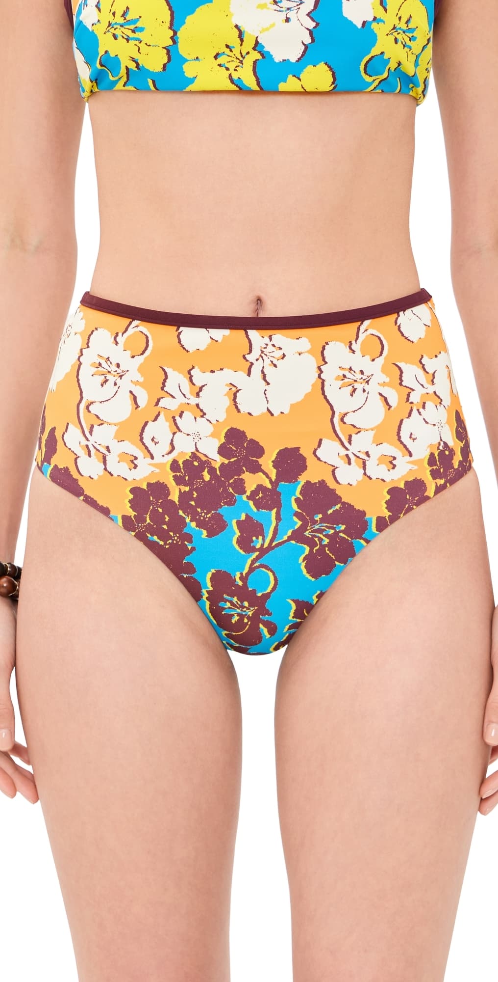 ALÉMAIS Splice High Waisted Bikini Bottoms Multi