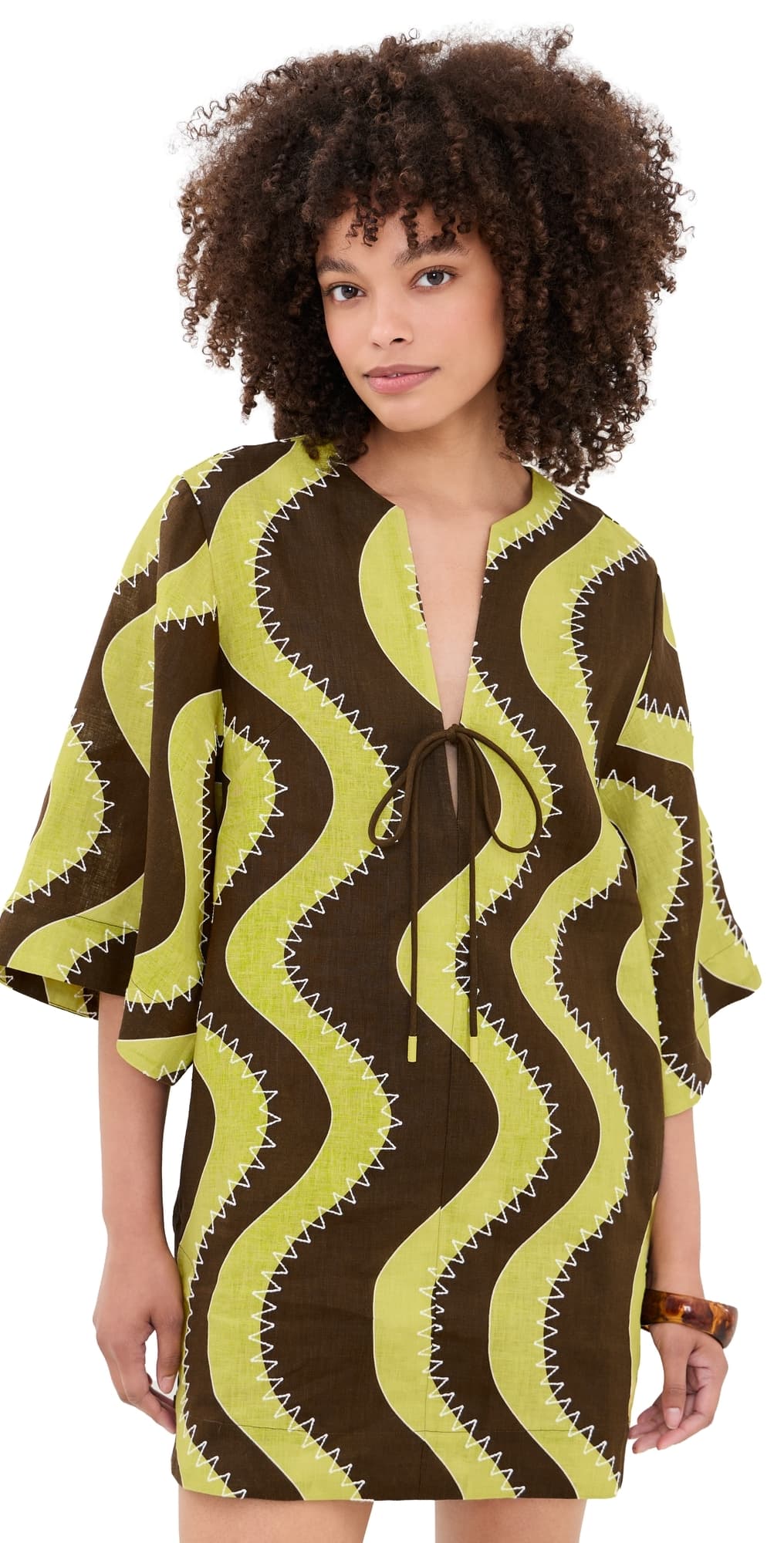 ALÉMAIS Frankie Linen Mini Dress Yellow