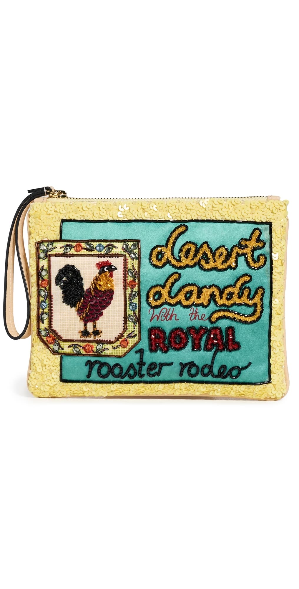 ALÉMAIS Ace Rooster Embellished Clutch Multi