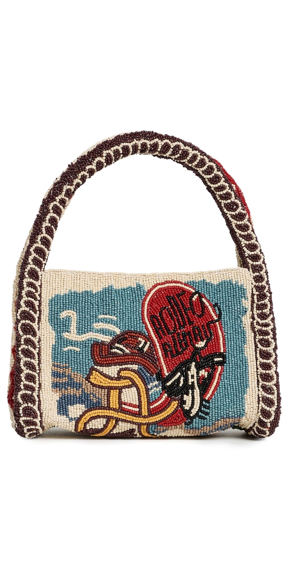 ALÉMAIS Ace Beaded Barrel Bag Multi