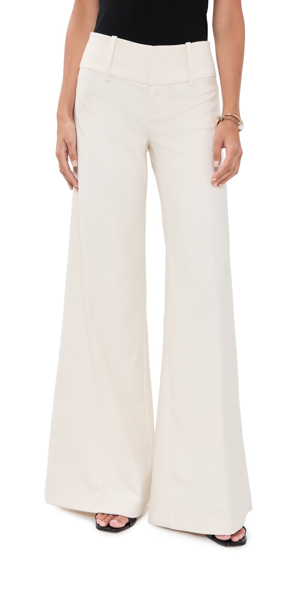 ALICE + OLIVIA Olivia Wide Leg Flare Pants Chino