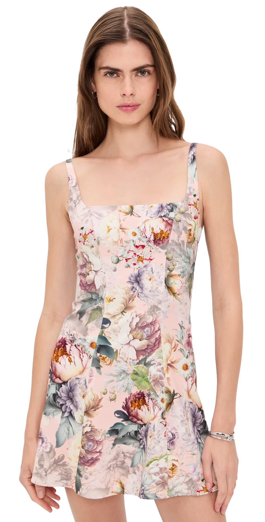 ALICE + OLIVIA Julia Mini Dress Sweet Peony