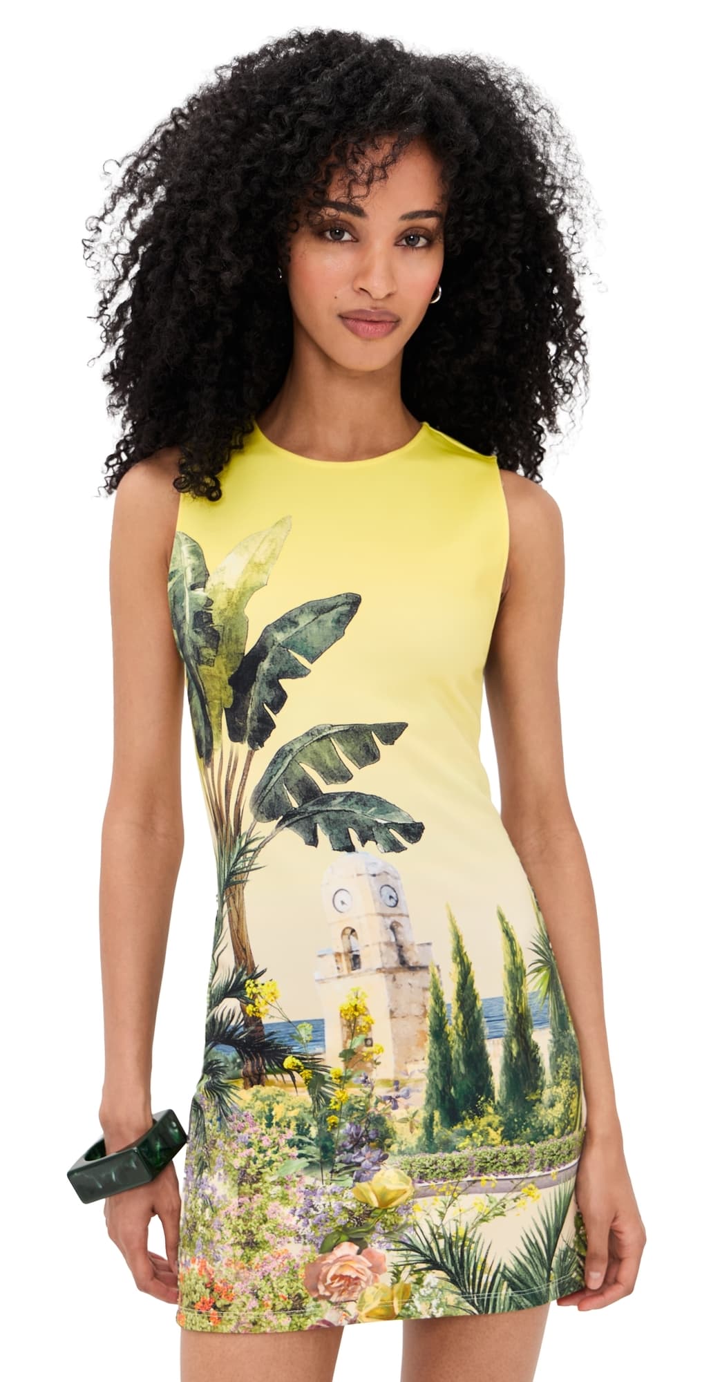 ALICE + OLIVIA Wynell Fitted Mini Dress Pure Paradise