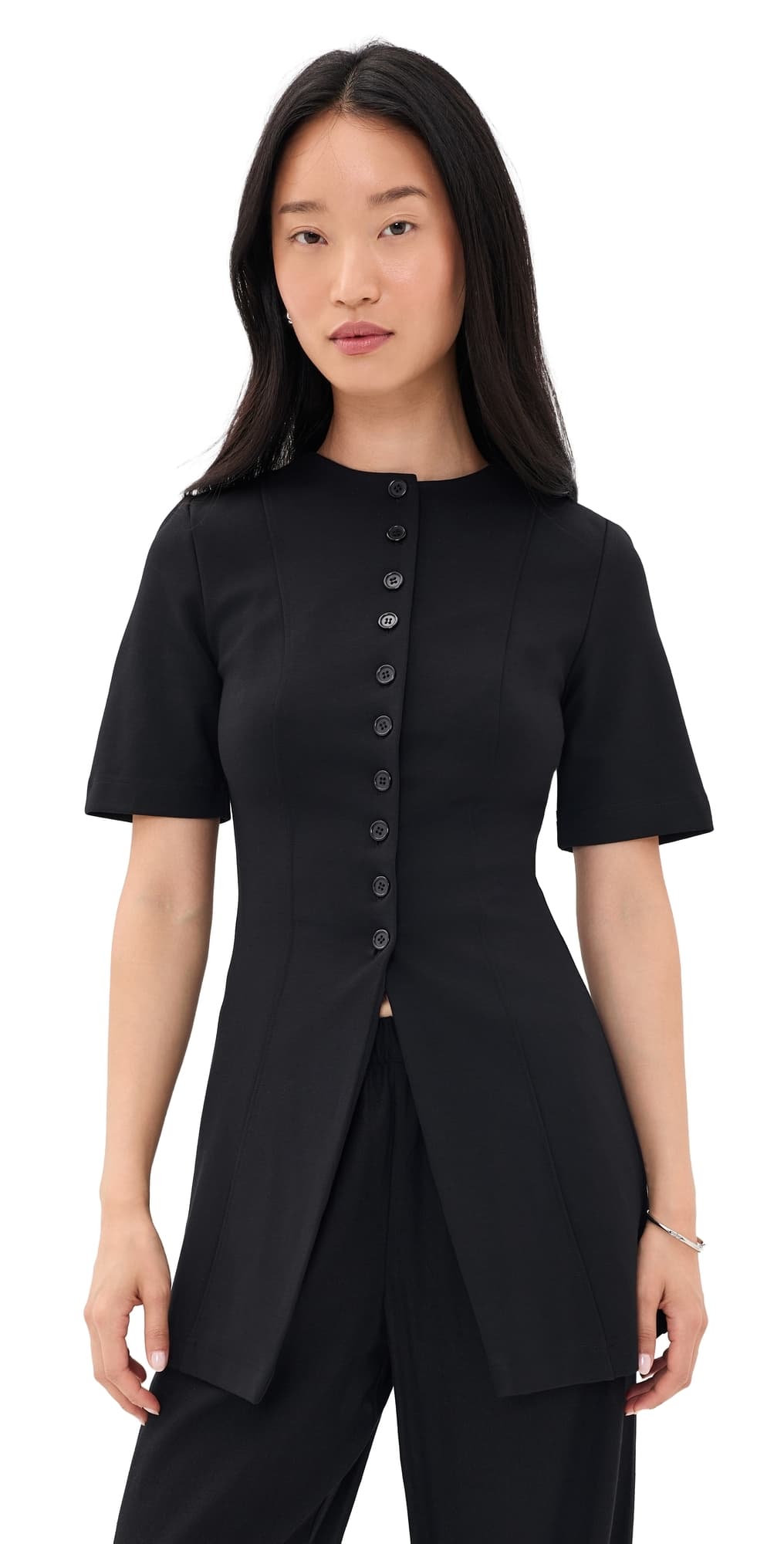 ALIGNE Poppy Ponte Tunic Black