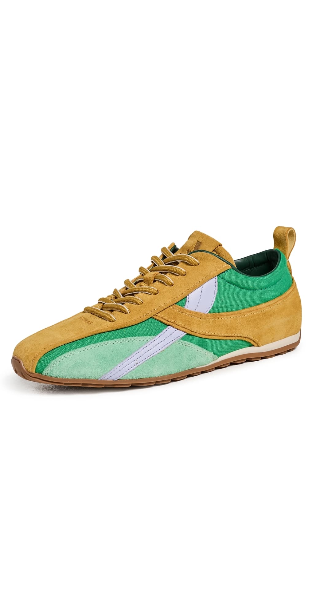 ALOHAS TB.304 Nylon Green Leather Sneakers Green #1