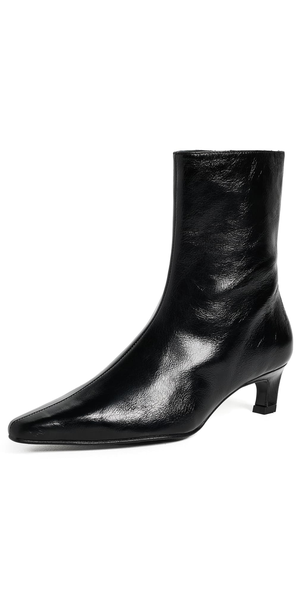 ALOHAS Ambar Leather Ankle Boots Rift Black