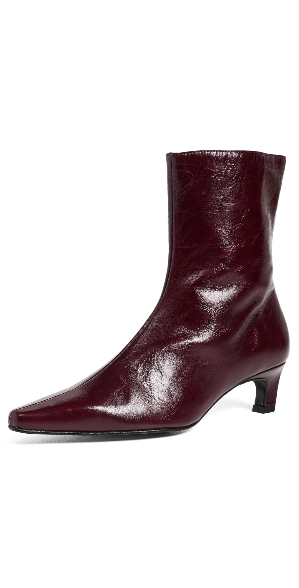 ALOHAS Ambar Leather Ankle Boots Rift Burgundy