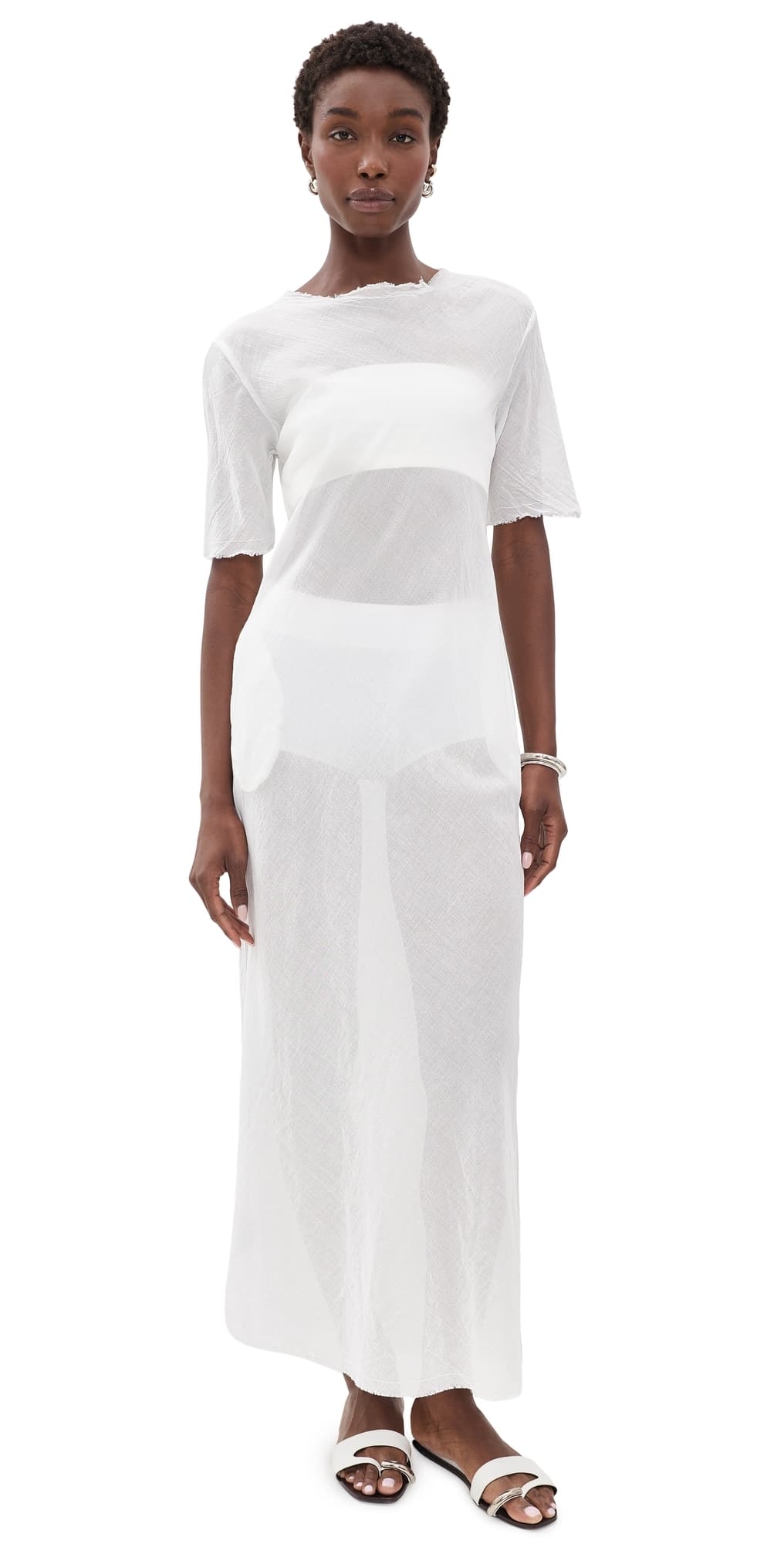 ALL THREE Amara Dress White