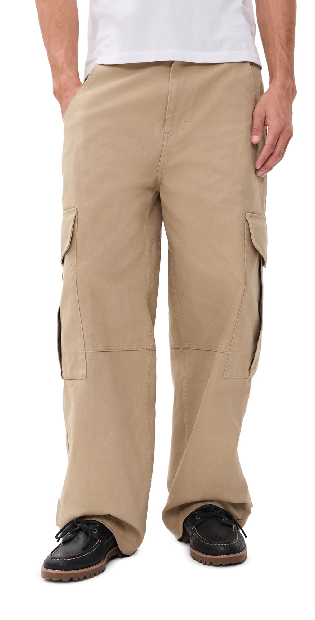 AMI Cargo Baggy Trousers BEIGE MASTIC