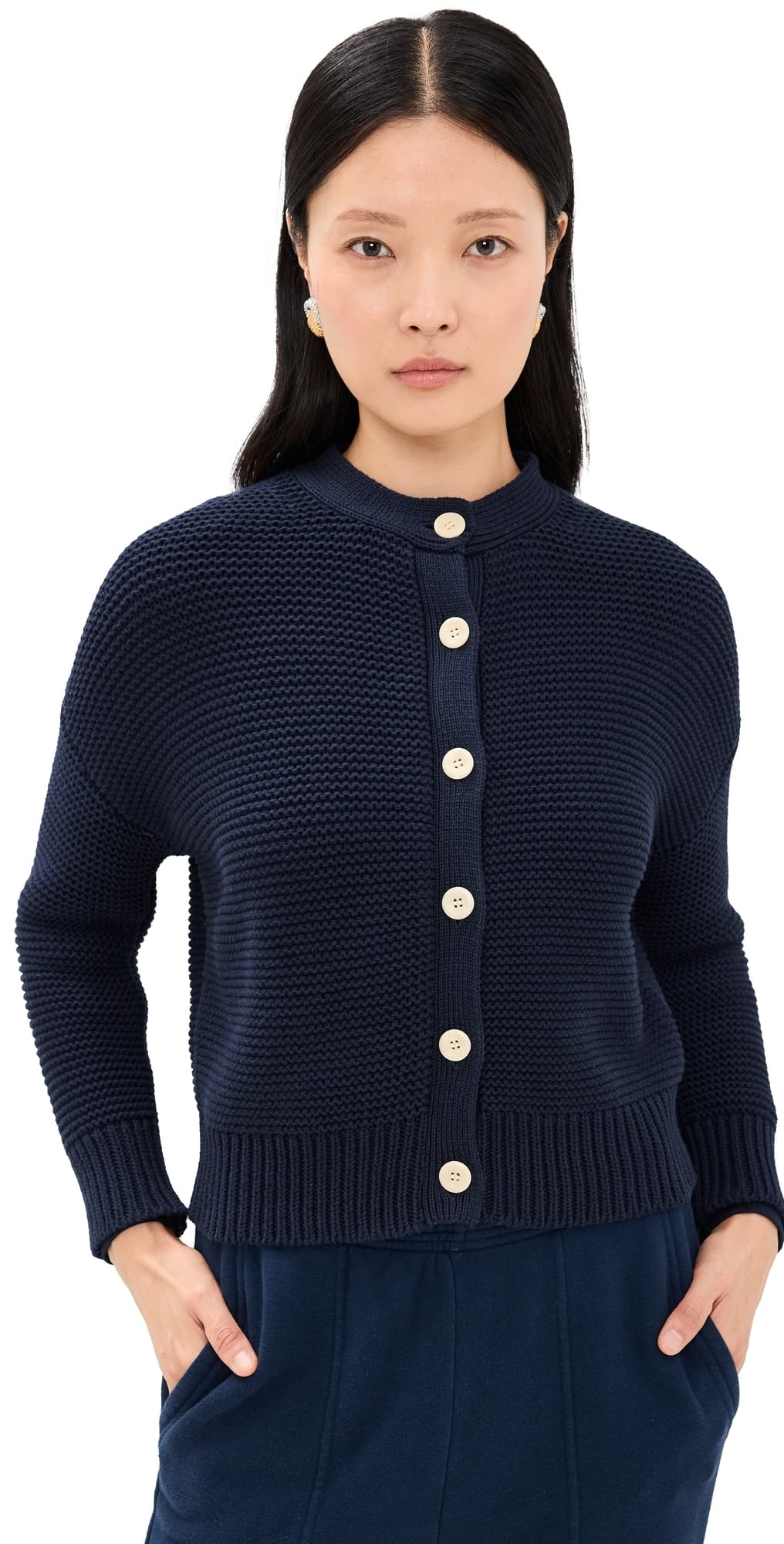 Alex Mill Nico Chunky Cardigan Midnight Navy