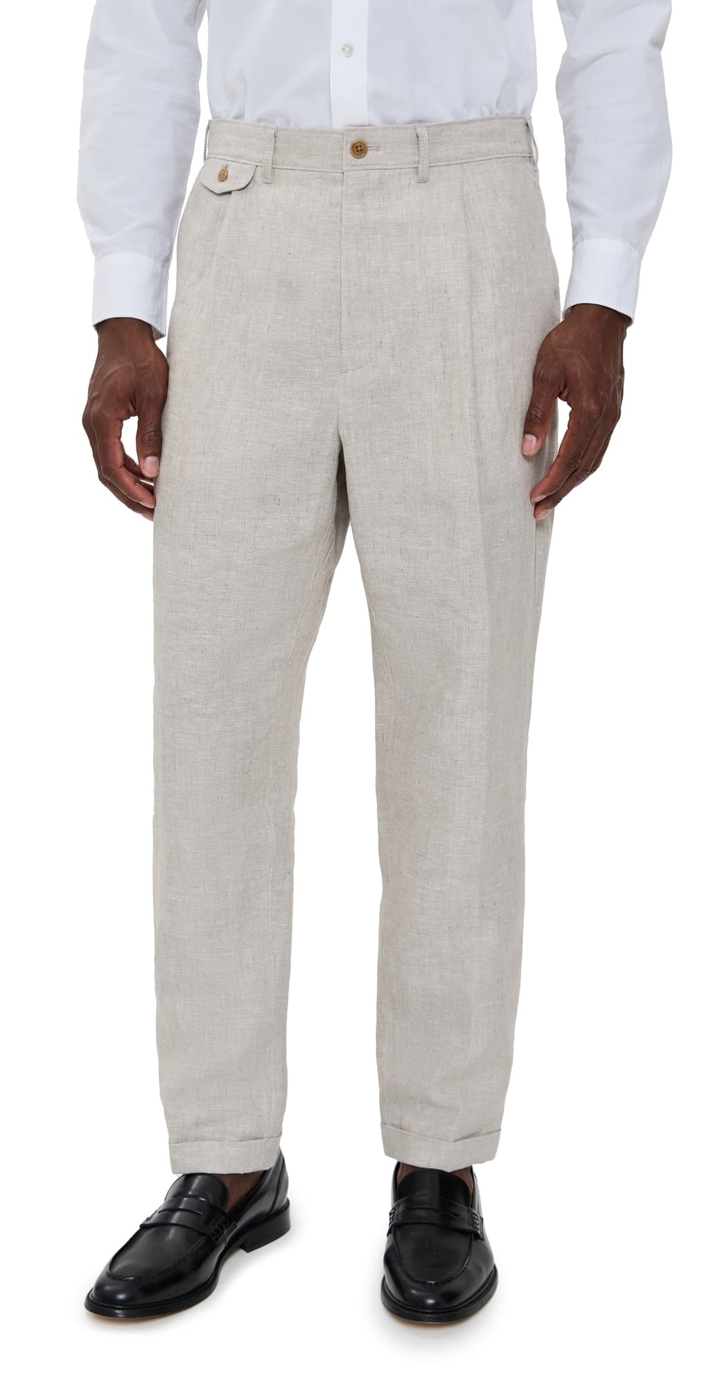 Alex Mill Standard Pleated Pants In Flax Linen Flax
