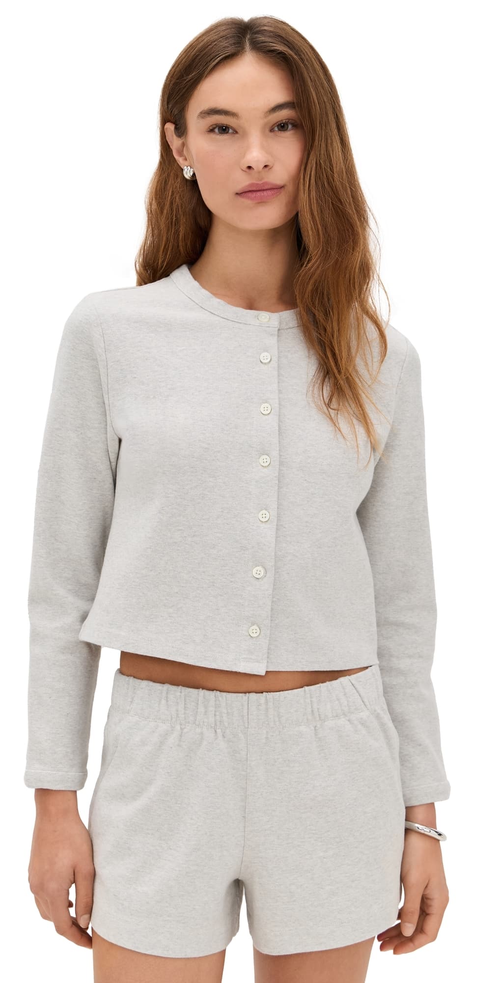 Alex Mill Coco Sport Cardigan Heather Grey · XL