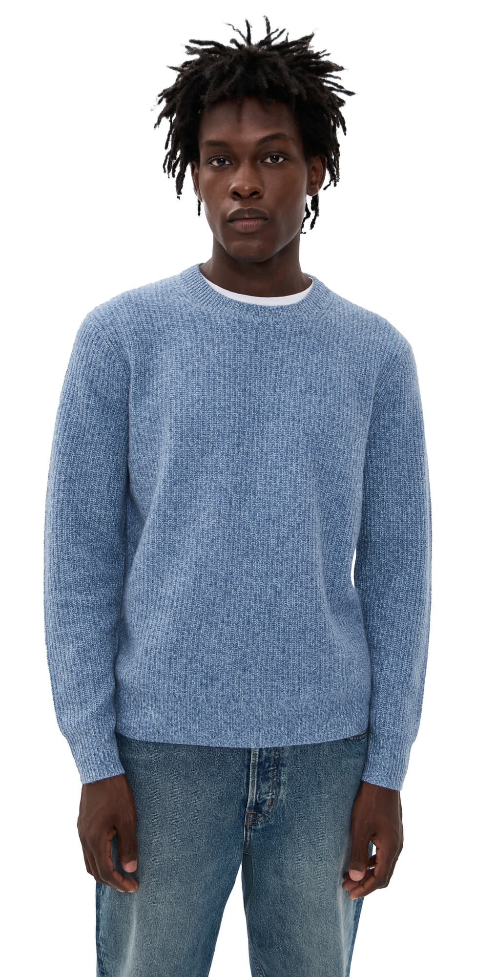 Alex Mill Jordan Sweater In Washed Cashmere Marled Stonewash