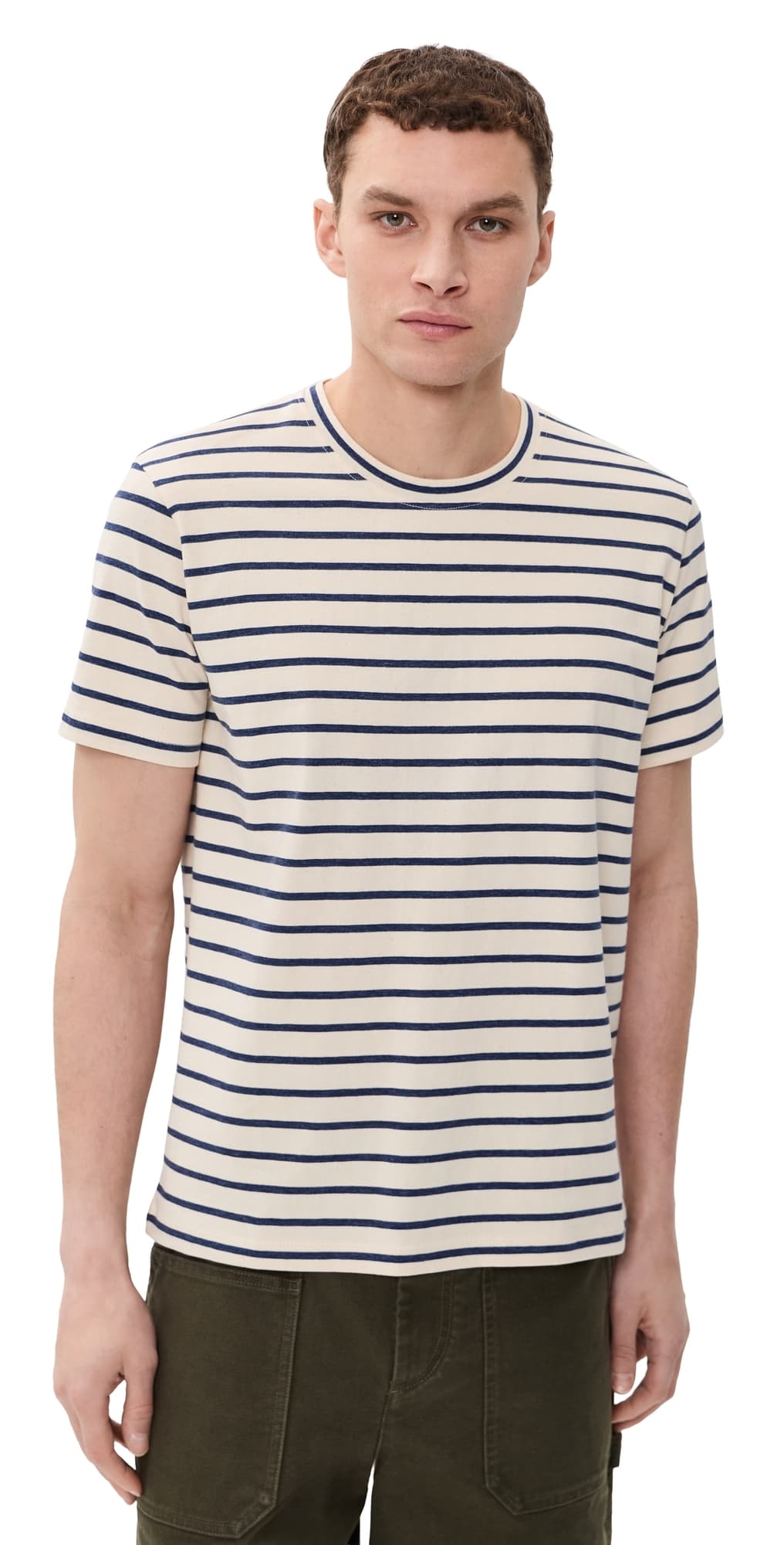 Alex Mill Standard Tee In Pablo Stripe Ivory/Navy