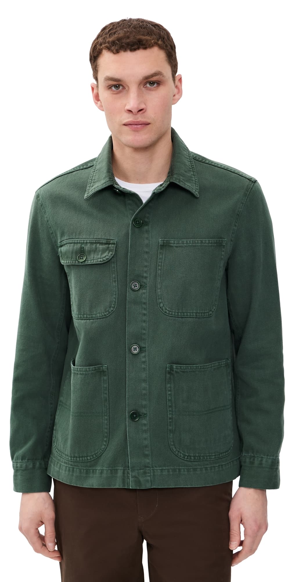 Alex Mill Garment Dyed Work Jacket in Recycled Denim Faded Cypress