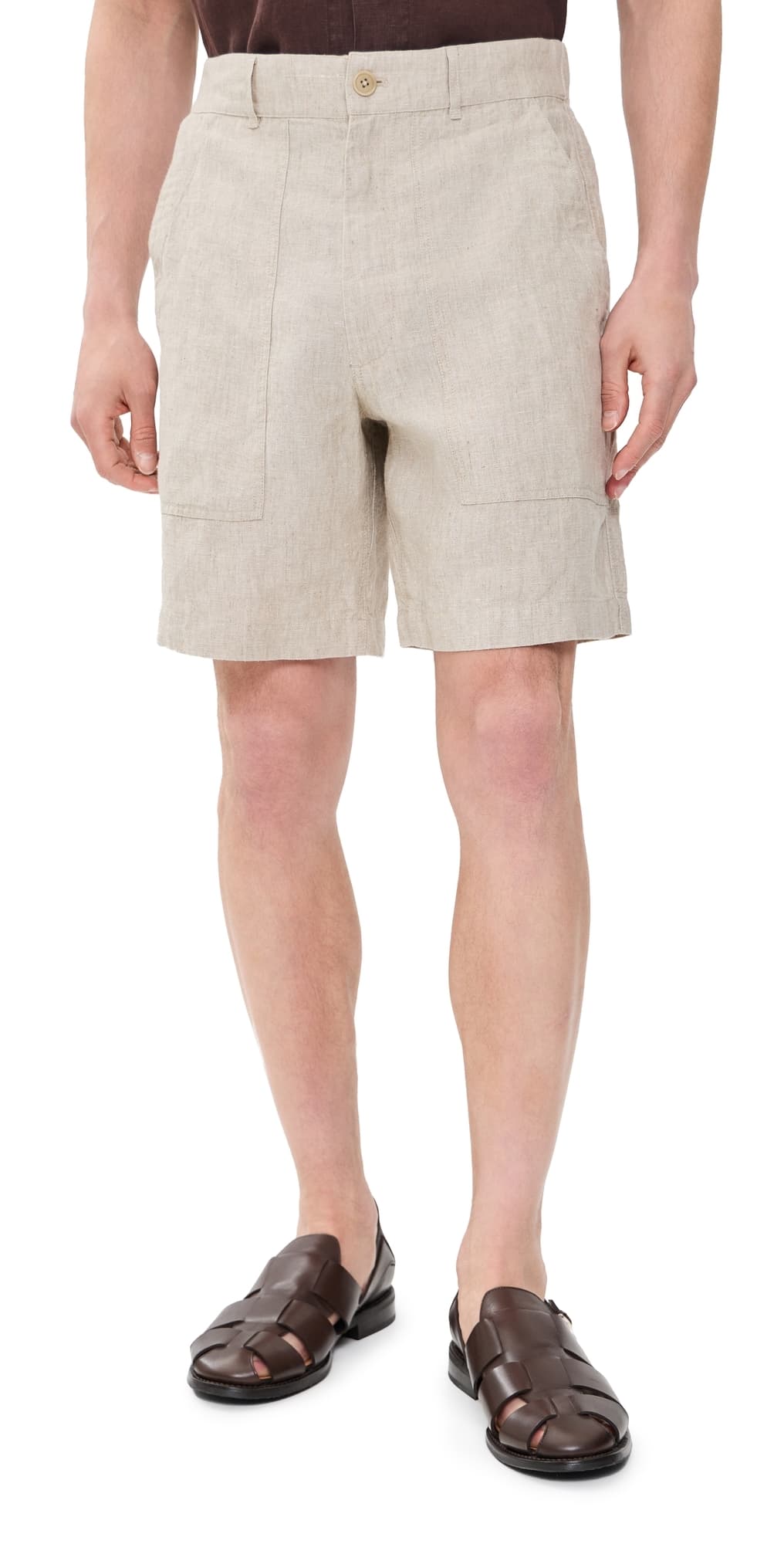 Alex Mill Pull On Field Shorts In Flax Linen 19 Flax