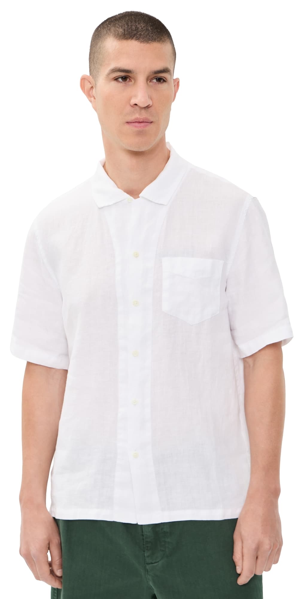 Alex Mill Linen Camp Shirt White