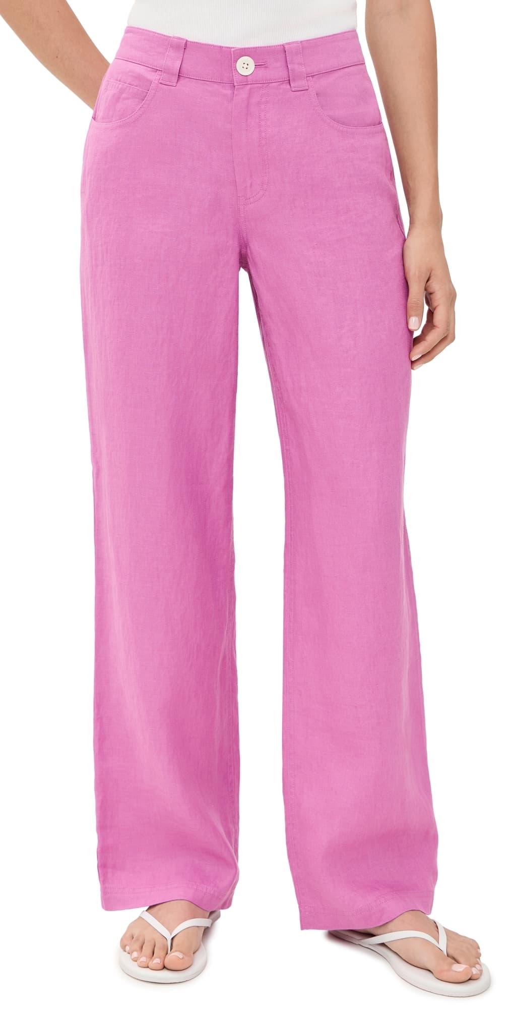Alex Mill Lafayette Linen Pants Hibiscus