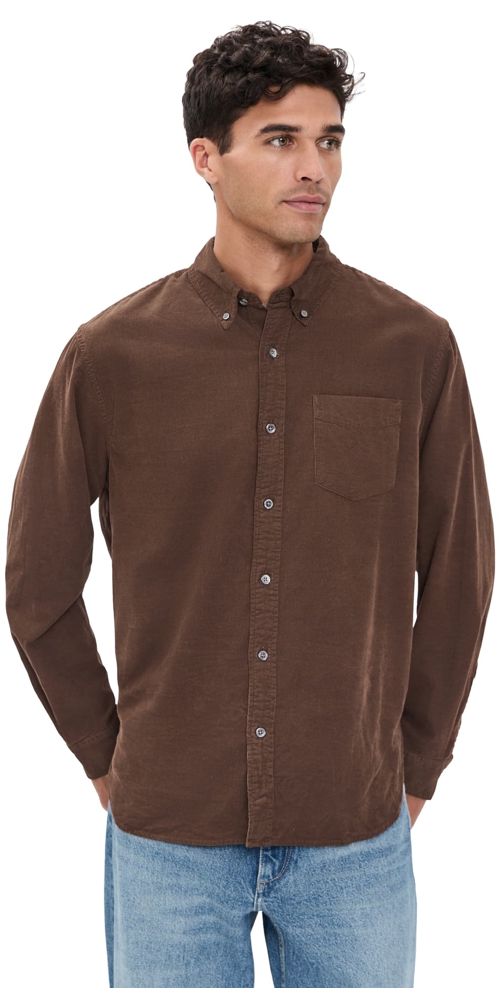 Alex Mill Mill Shirt In Super Fine Wale Corduroy Chicory Coffee