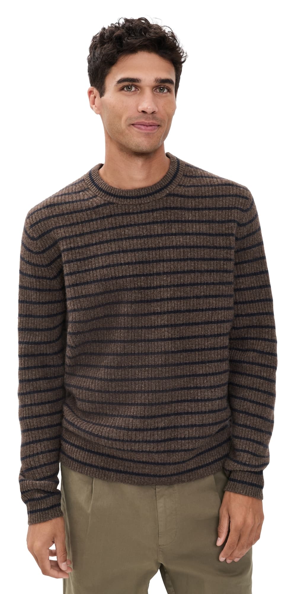 Alex Mill Jordan Cashmere Striped Sweater Hedgegrow/Navy