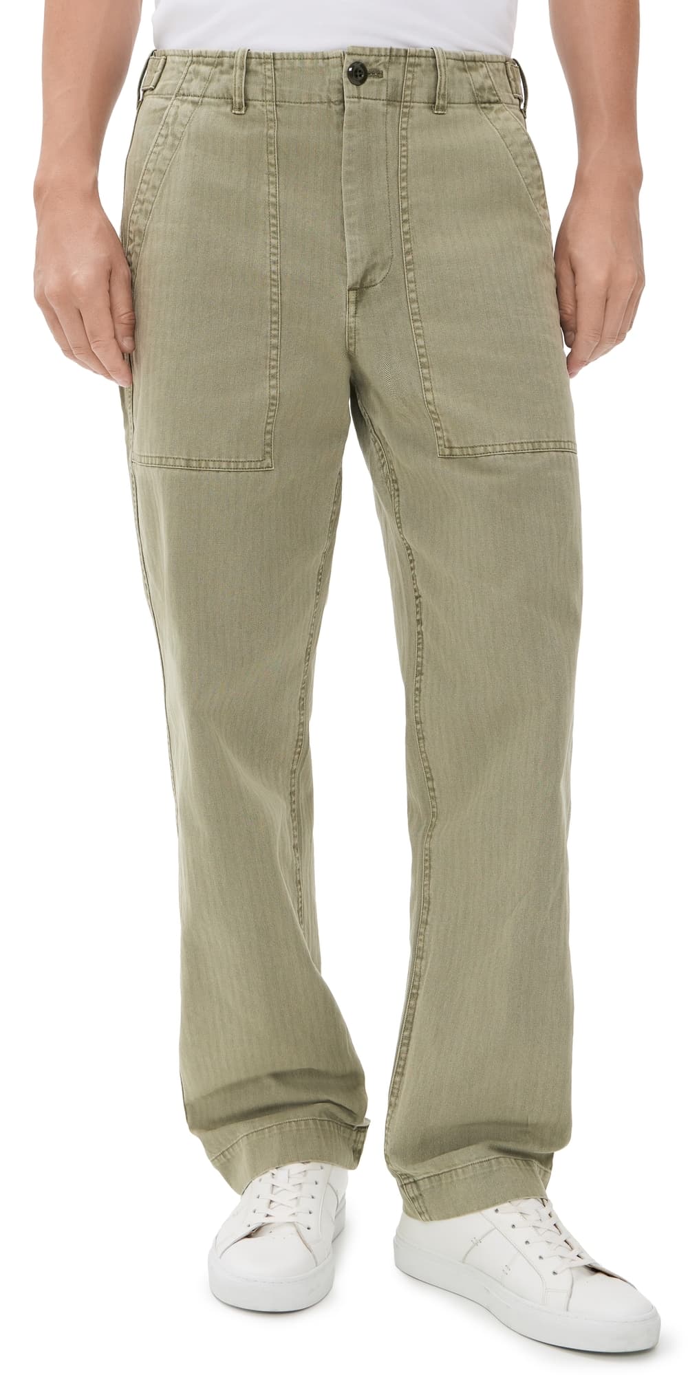 Alex Mill Herringbone Field Pants Vintage Olive