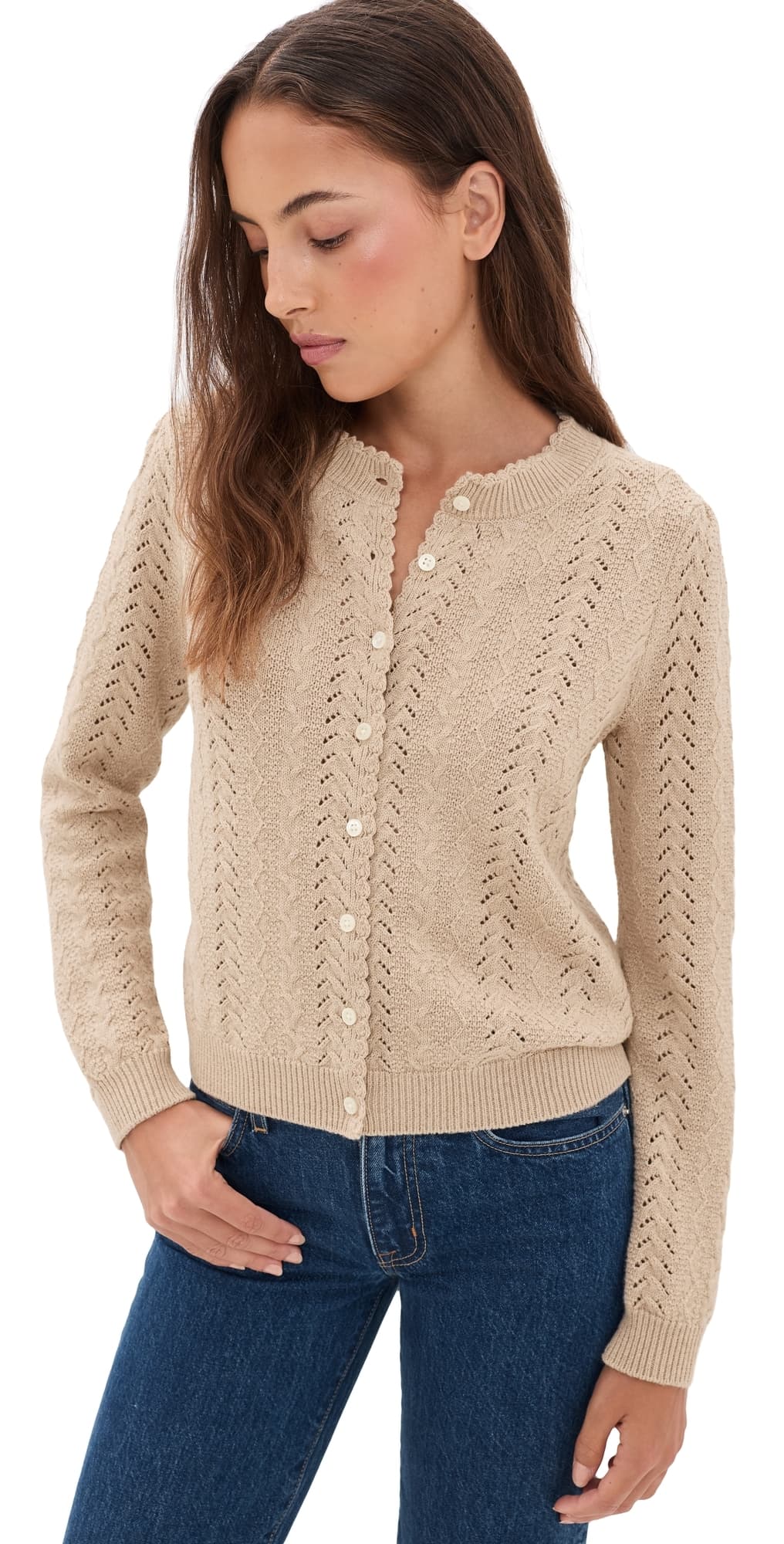 Alex Mill Elise Cardigan Light Camel