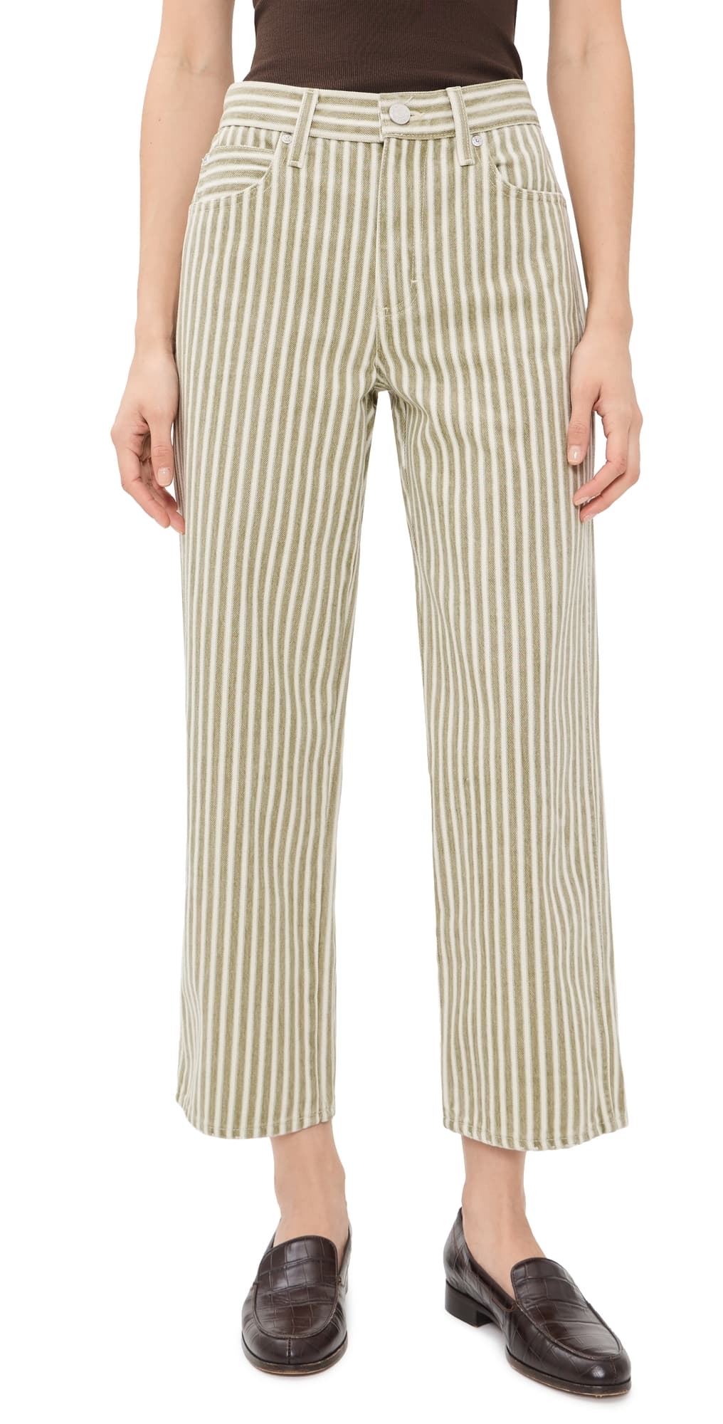 AMO Billie Cropped Jeans Rally Stripe