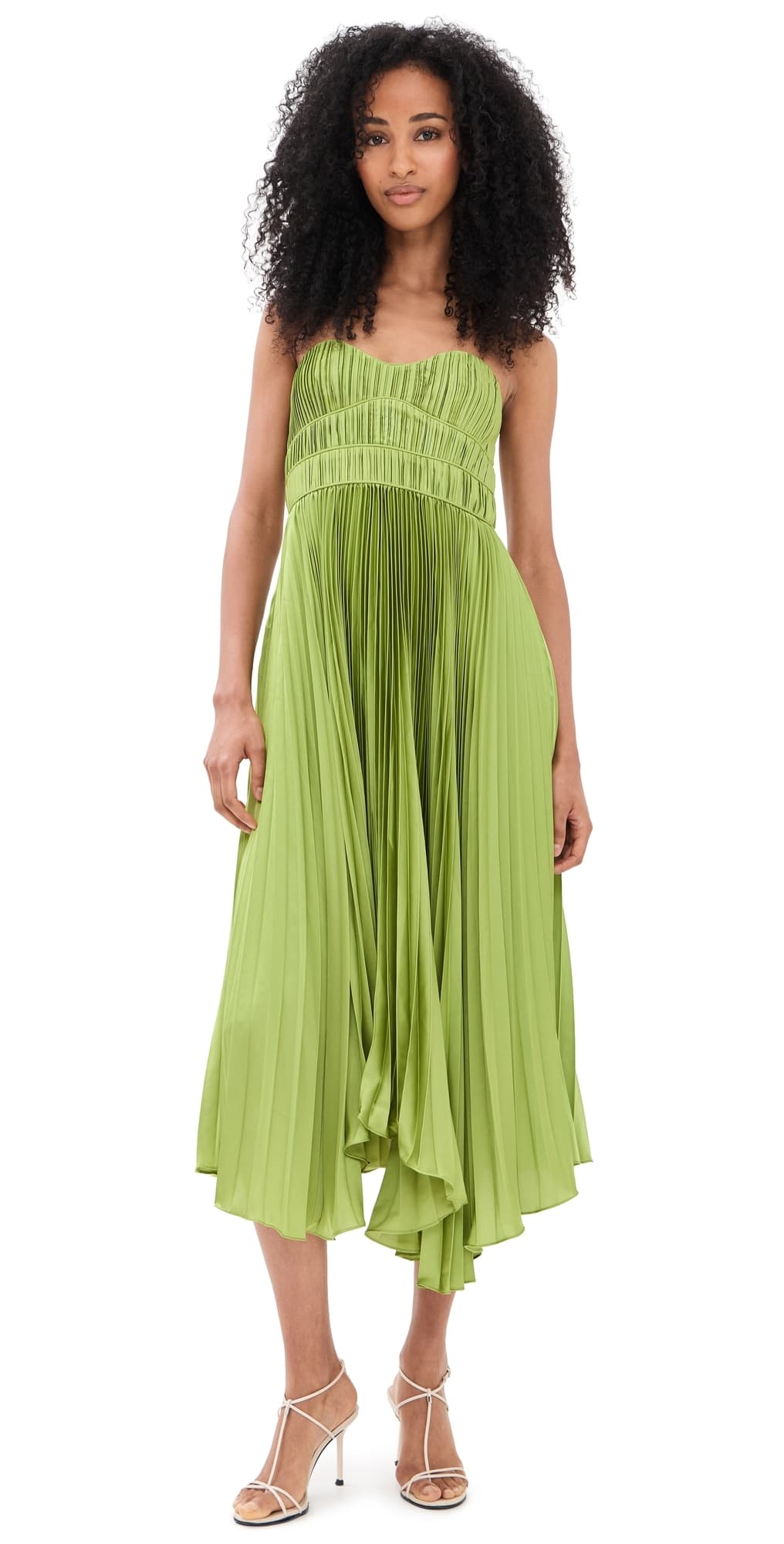 AMUR Juliett Midi Dress Cove Fern