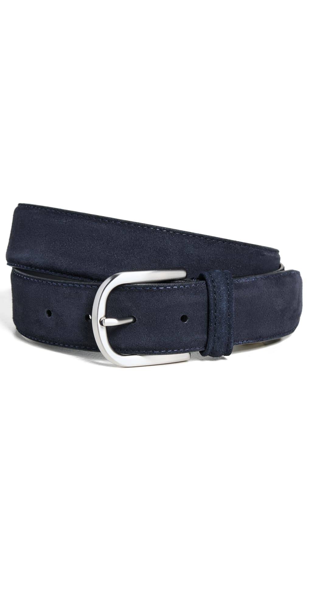 Anderson's Suede Belt Navy B1