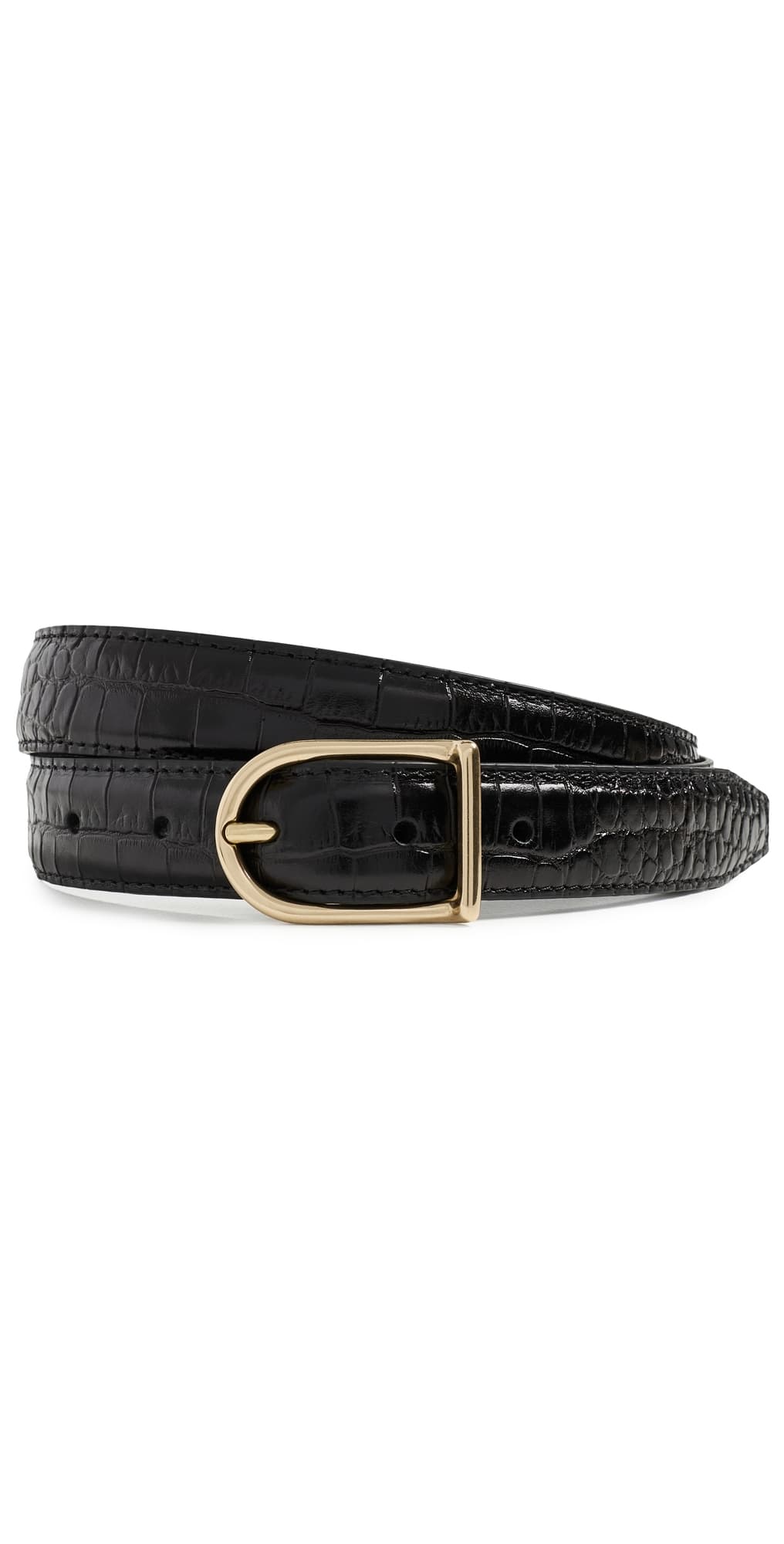 Anderson's Leather Croc Belt Black N1