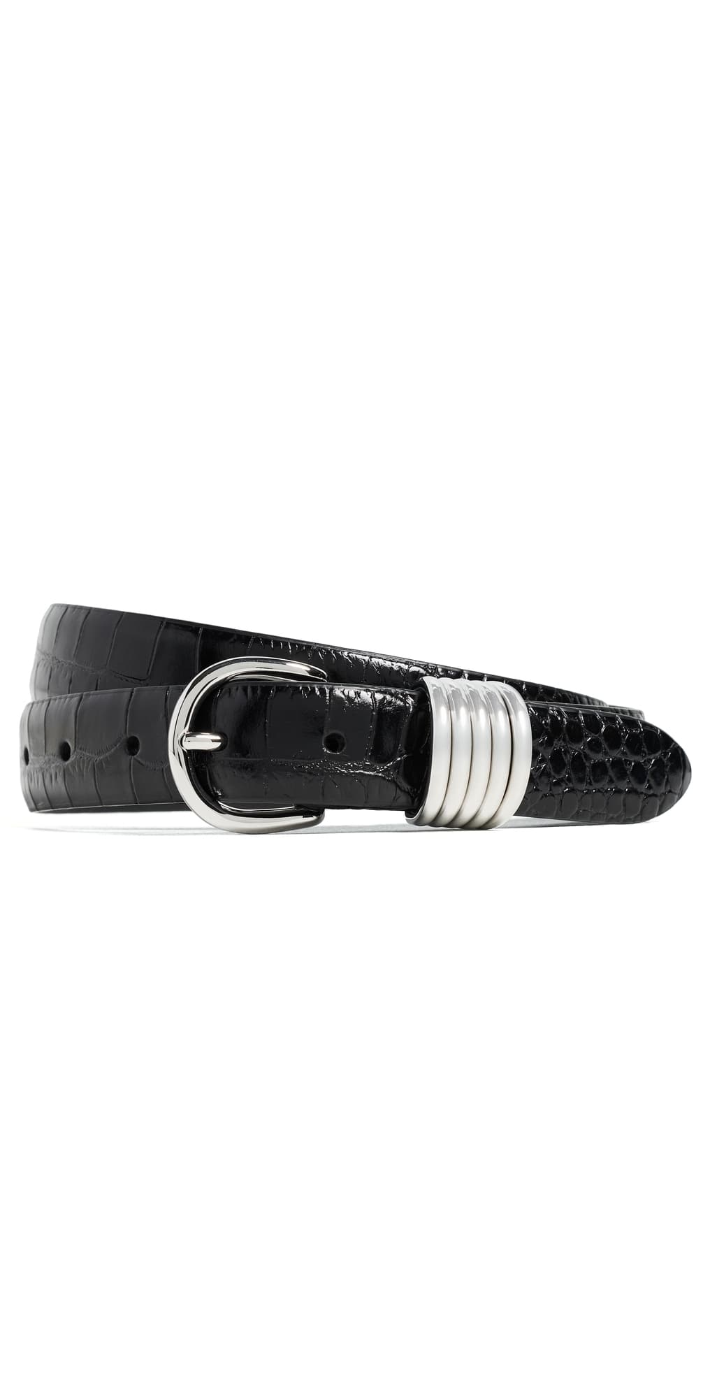 Anderson's Faux Croc Leather Belt Black