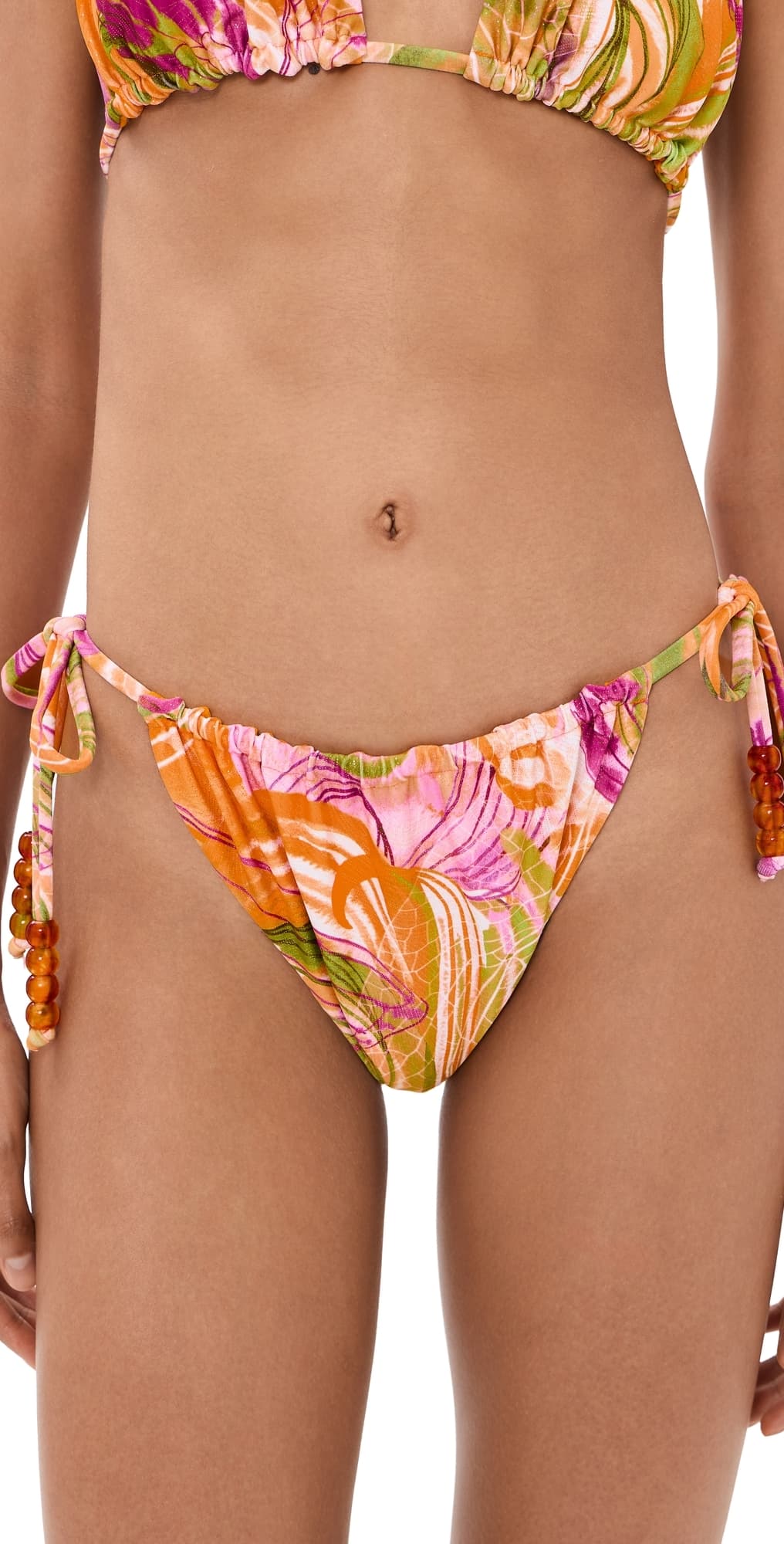 Andrea Iyamah Inti Bikini Bottoms Vibra Print/Gold Bright