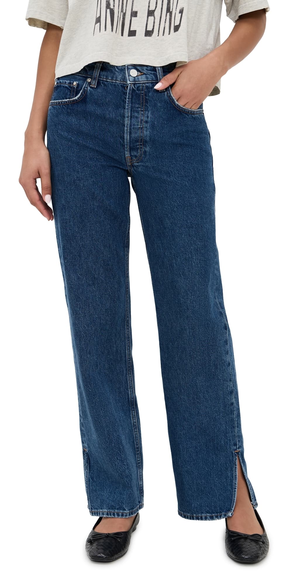 ANINE BING Roy Jeans Washed Blue