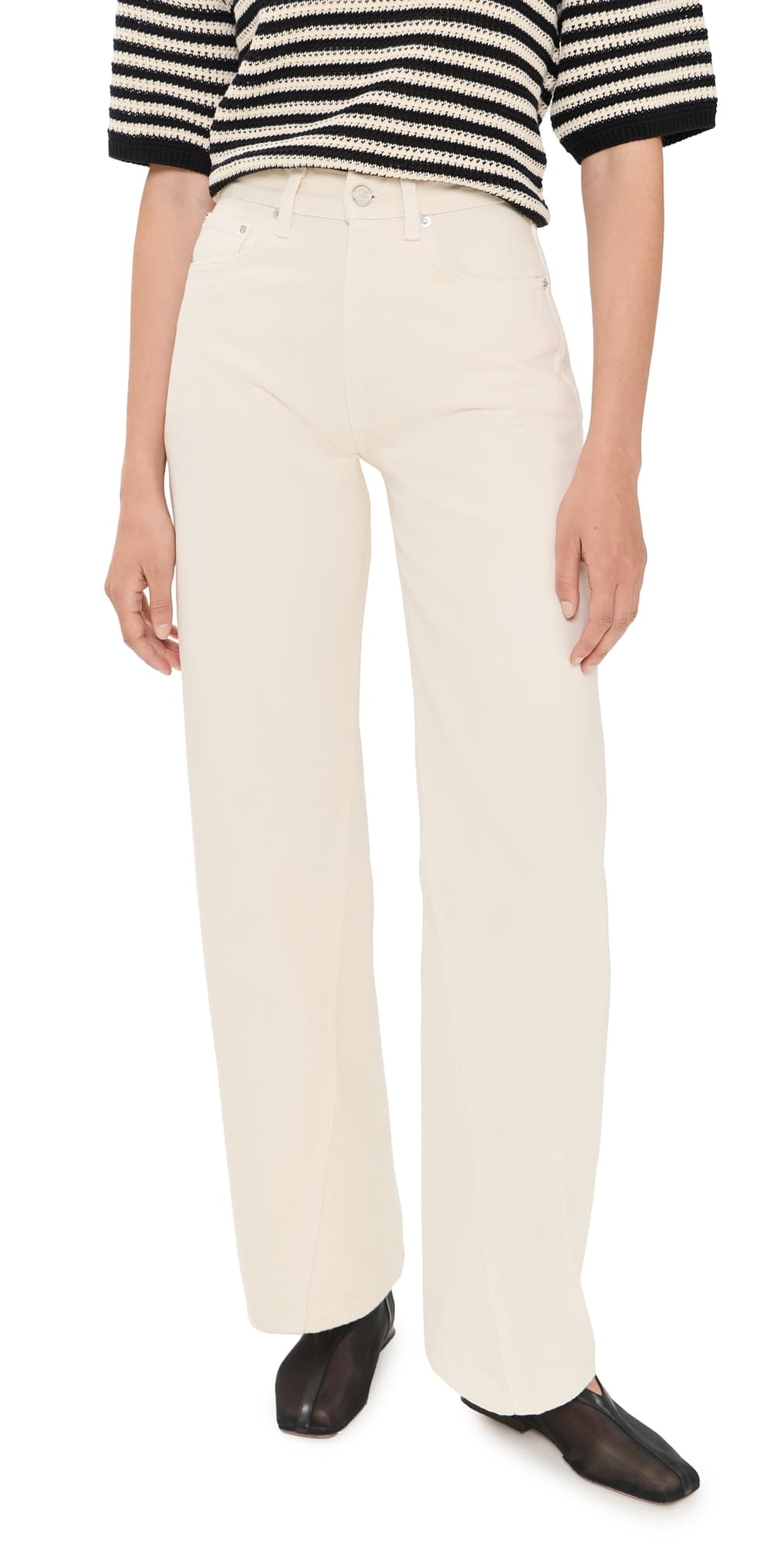ANINE BING Brie Jeans Cream