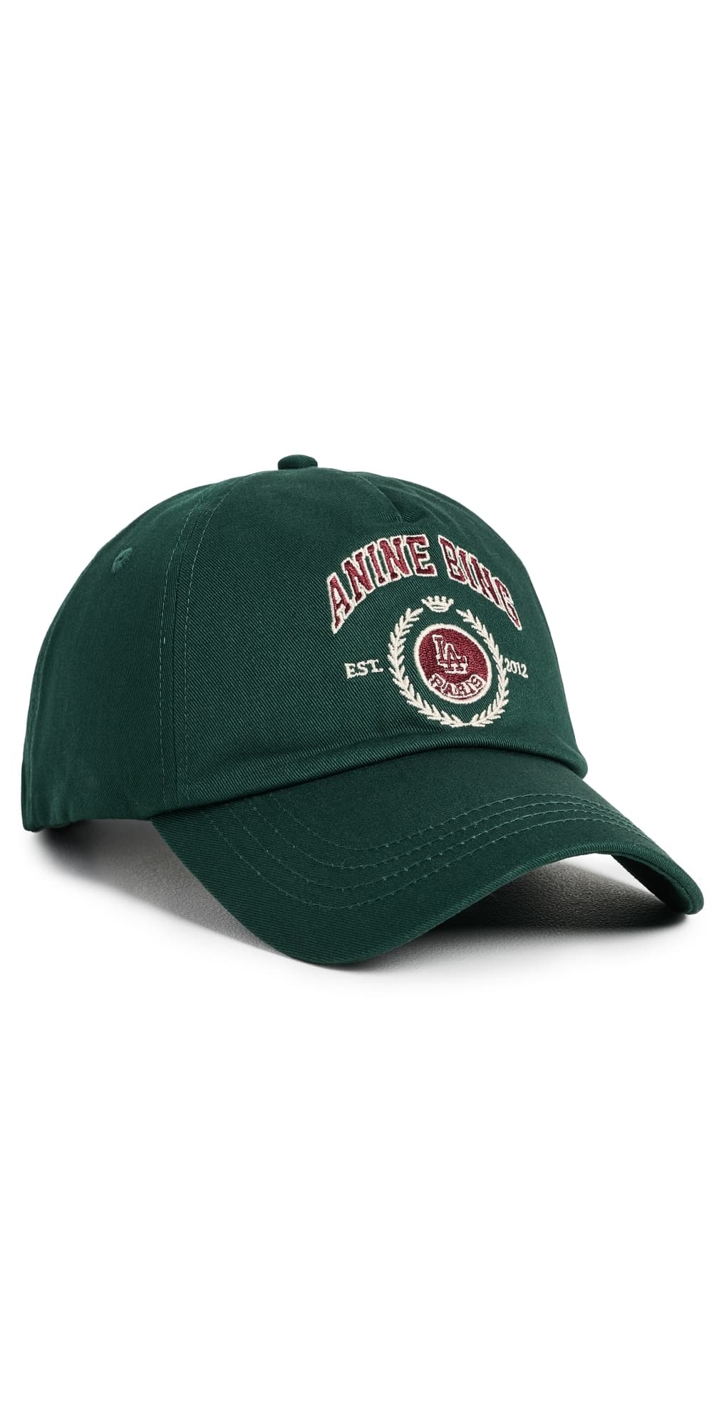 ANINE BING Jeremy Collegiate Baseball Cap Deep Emerald
