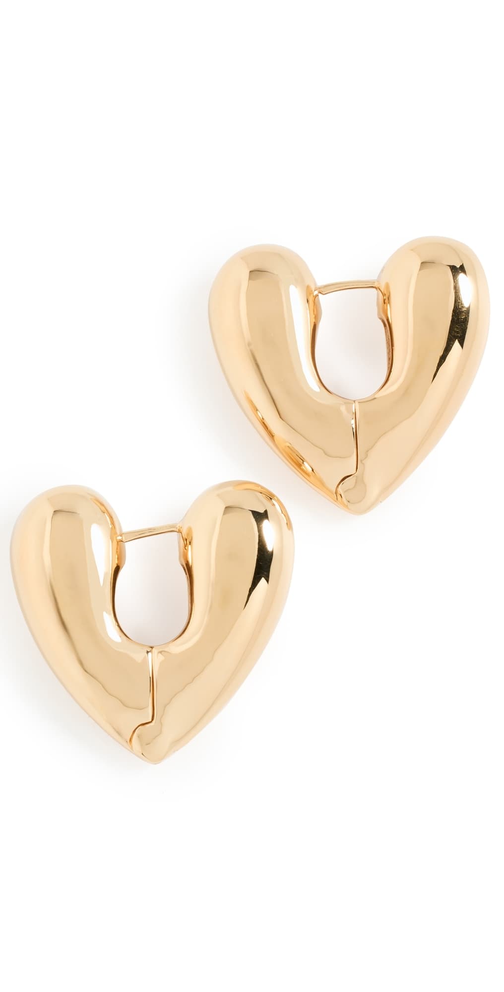 Annika Inez Large Heart Hoops Gold · One Size
