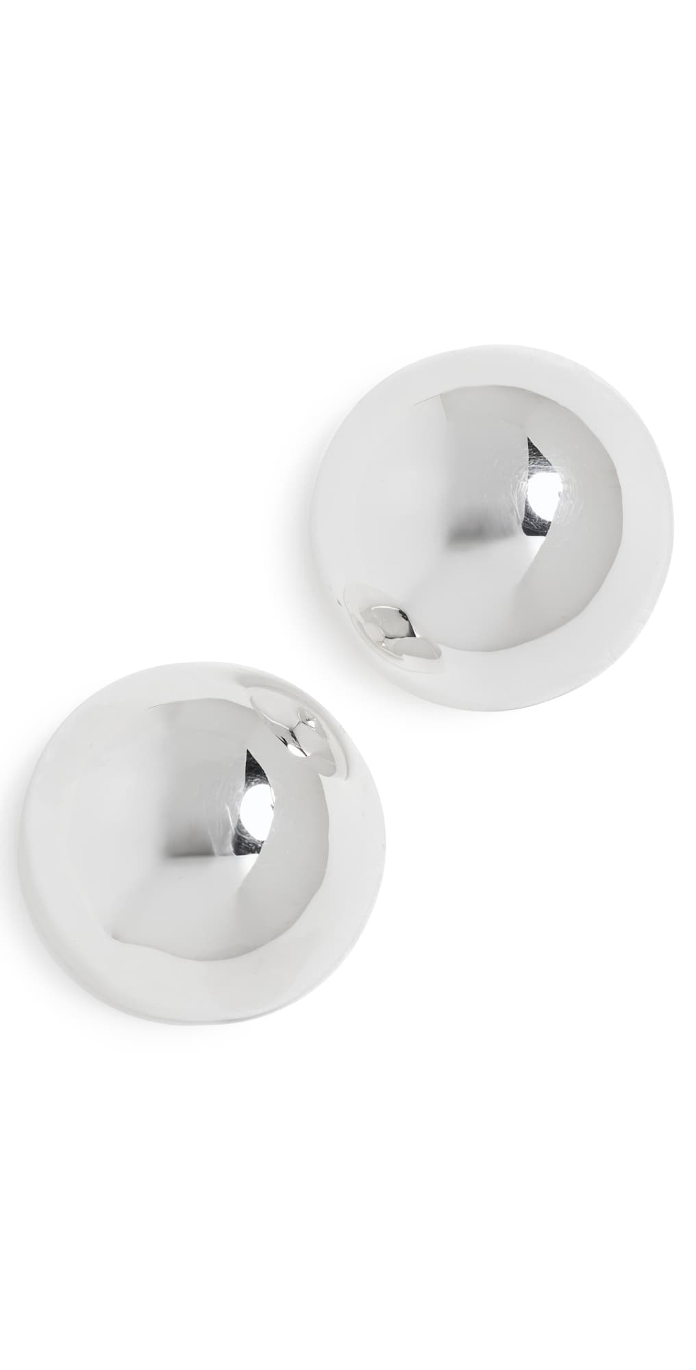 Annika Inez Large Hemisphere Earrings Silver