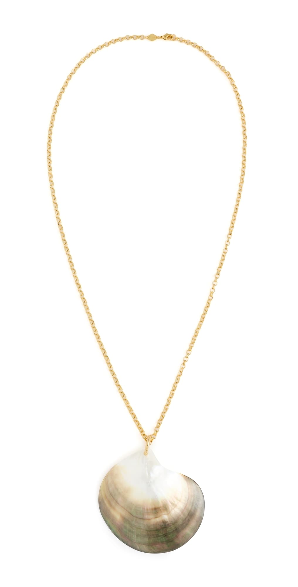Anni Lu Golden Shell Necklace Ecru