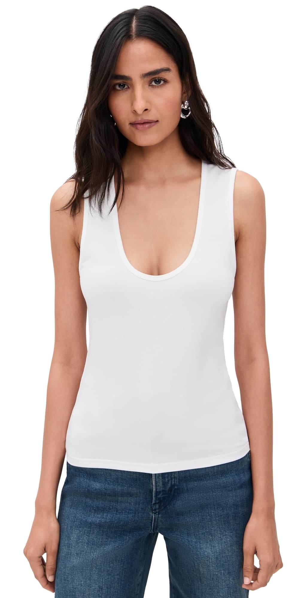 Apiece Apart Uri Low-Cut Tank Cream