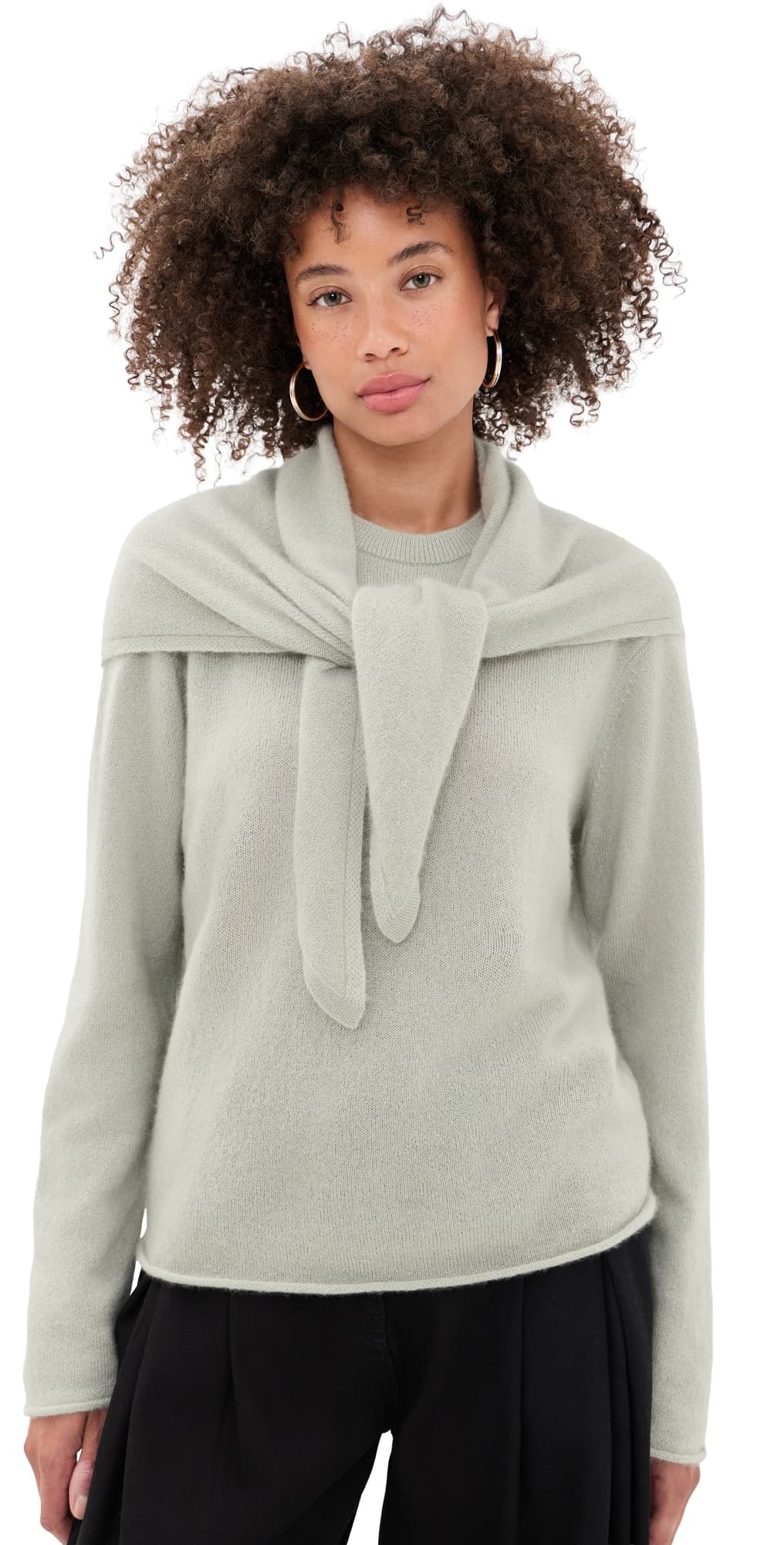 Apiece Apart Softest Tissue Scarf Tie Top Seafoam