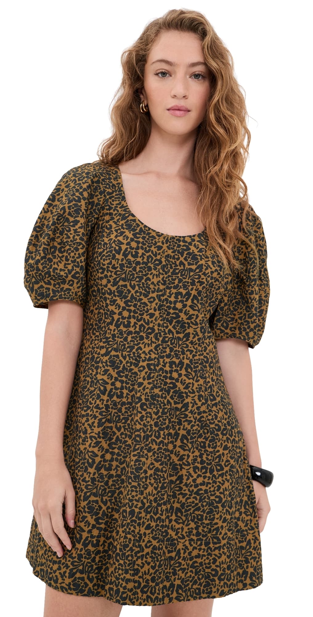 Apiece Apart Anni Scoop Mini Dress Leo Floral Midnight