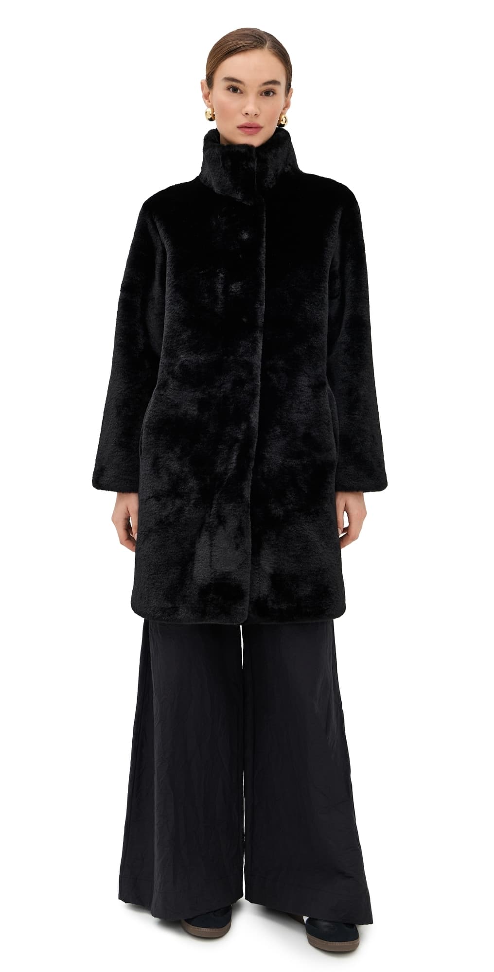 Apparis Blair Faux Fur Coat Noir