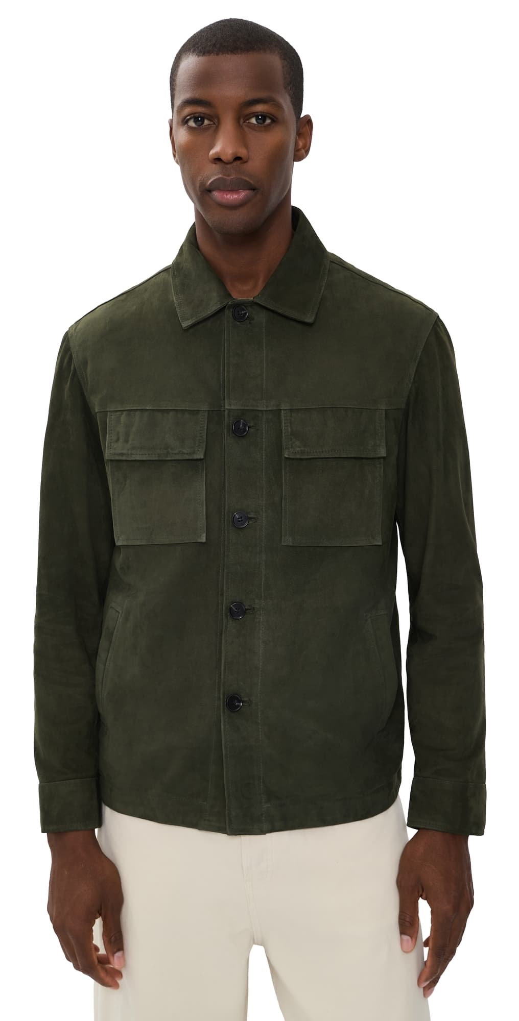 ARMA Mexlamb Suede Jacket Dark Green