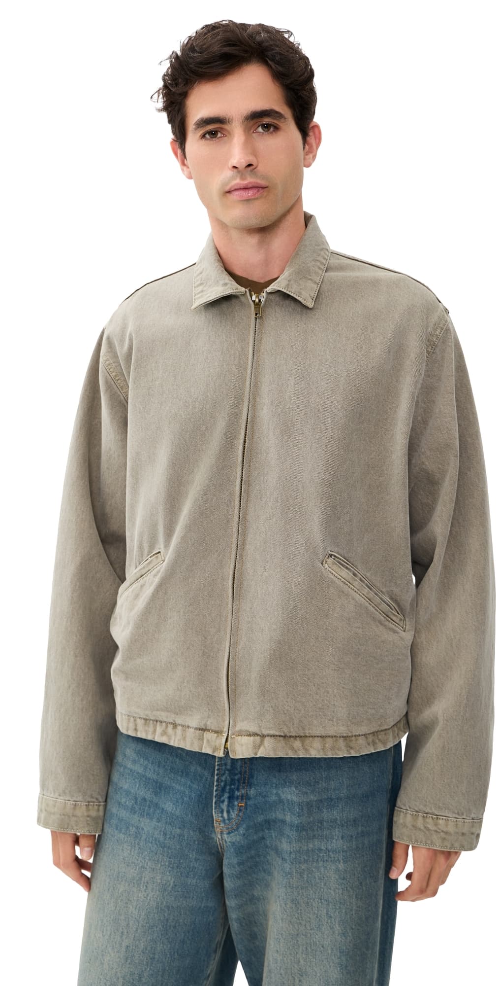 ASHER Zed Zip Twill Jacket Moss