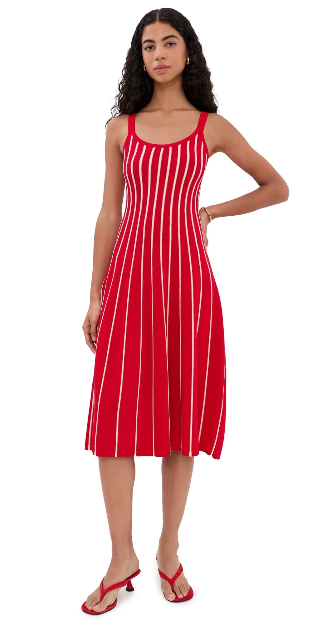 ASTR the Label Irecia Knit Dress Red Stripe