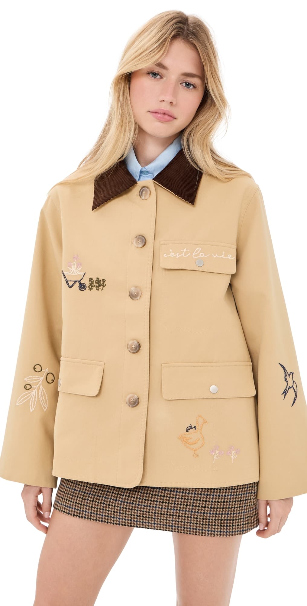 ASTR the Label Hope Barn Jacket Khaki Brown