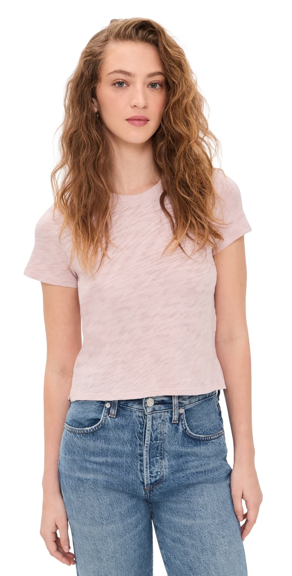 ATM Anthony Thomas Melillo Classic Baby Tee Faded Rose