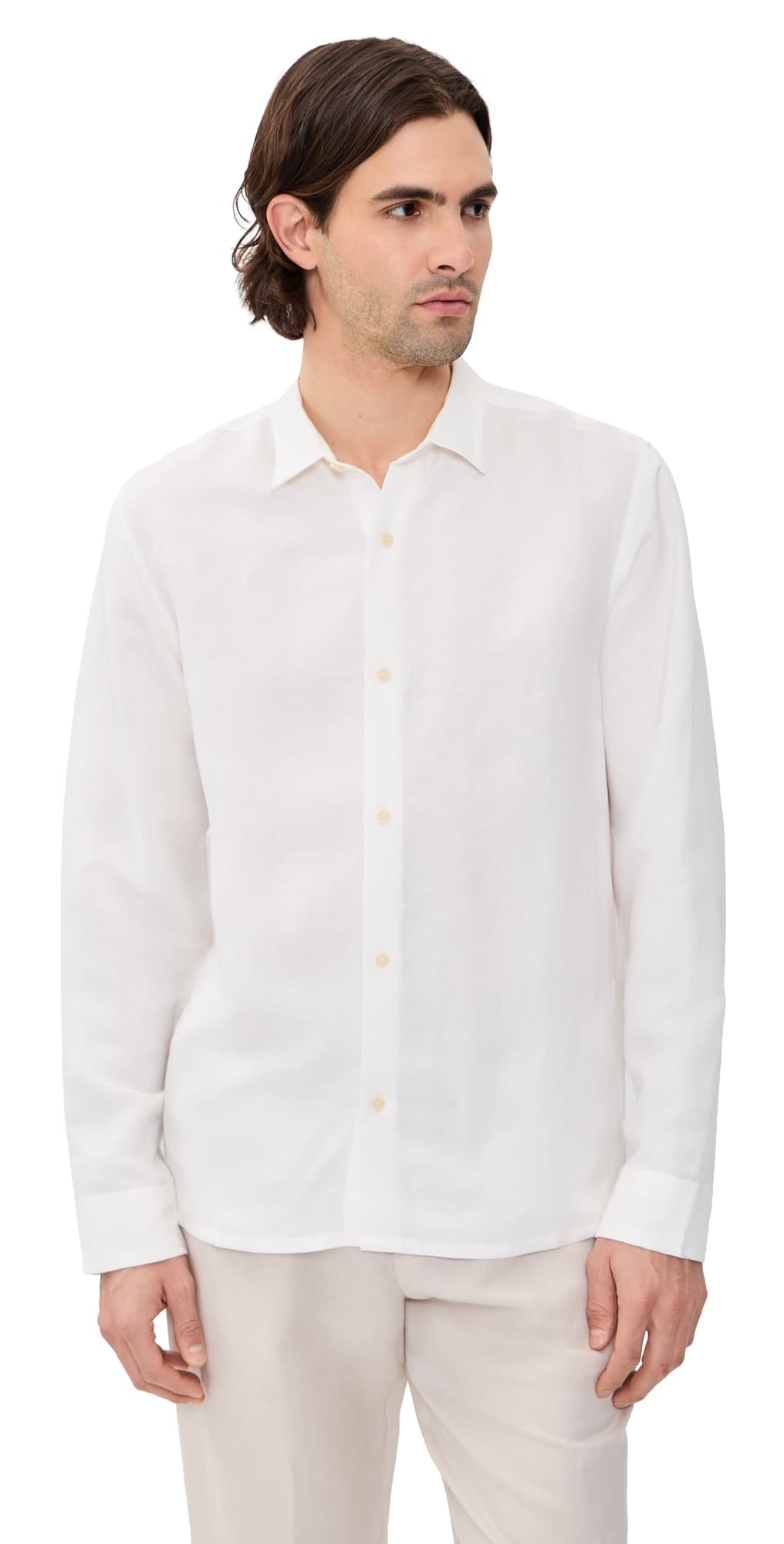 AUTO-REPLY Andrew Linen Shirt White