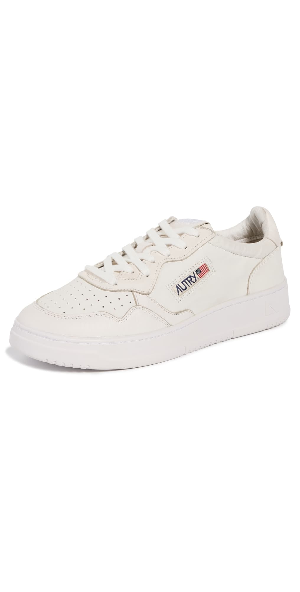 Autry Medalist Low Leather Sneakers White/White