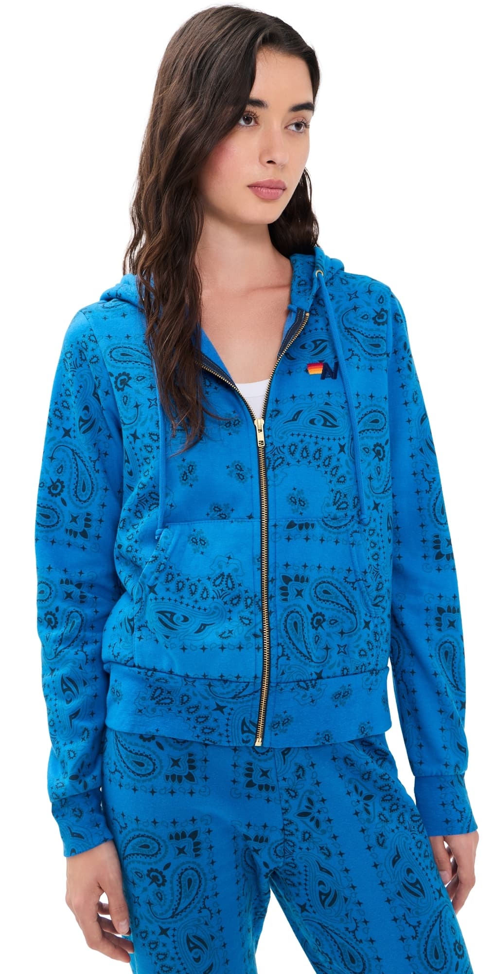 Aviator Nation Bandana Zip Hoodie Adventure Blue